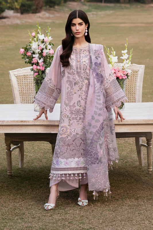 Baroque Luxury Lawn Embroidered 3 Piece Unstitched Collection EL-D08