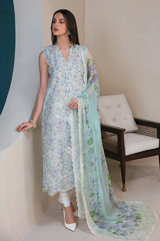 Baroque Luxury Unstitched 3 Pieces Embroidered LAwn Suit UF-357