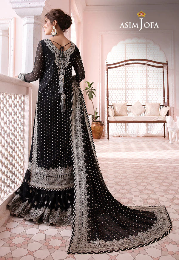 Asim Jofa Embroidered Chiffon 3 Piece Unstitched Suit AJCC-03-Unstitched