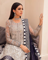 Gulal Net Embroidered Aarah 3 Piece Unstitched Suit