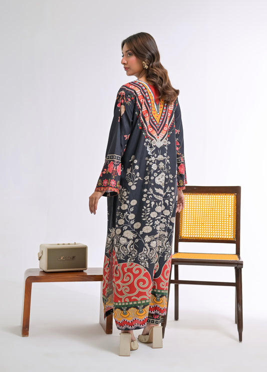 Poshkari Luxury Blended Raw Silk Embroidered 2Pc Stitched Suit PA - 0063