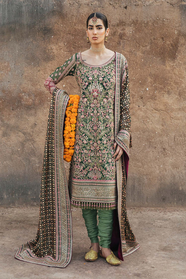 Paar by Hussain Rehar Embroidered Organza Suits Unstitched 3 Piece Zeenat - Festive Collection
