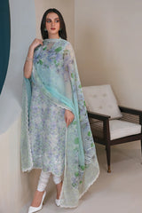 Baroque Luxury 3 Pc Stitched Ebmroidered Lawn UF-357 STITCHED Collection