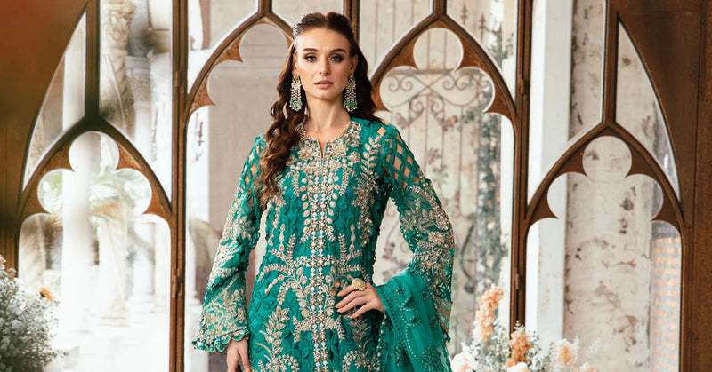 Maria.B Mbroidered 3 Piece Unstitched Embroidered Suit BD-2806