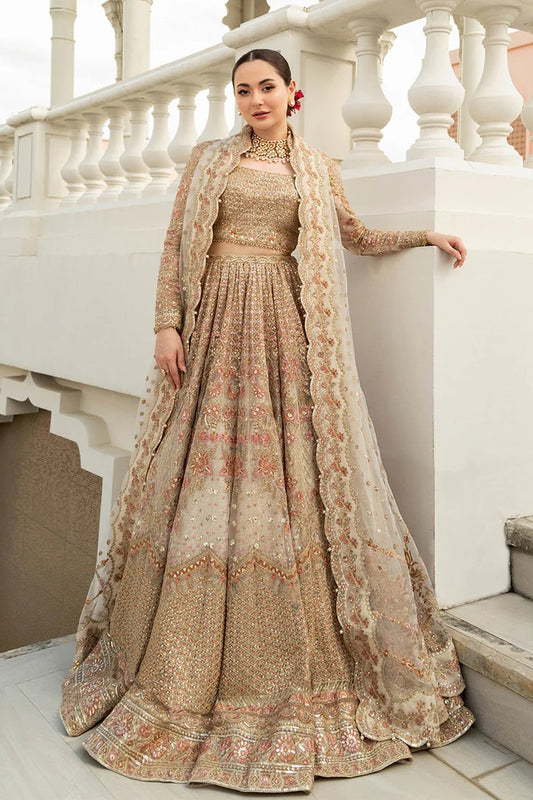 Faiza Saqlain Jemina - Luxury Net Embroidered Unstitched 3 Piece