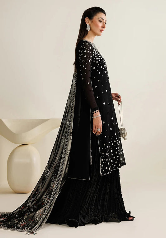 Jazmin UC-3127 Luxury Chiffon Embroidered 3Pc Unstitched Suit PA-157
