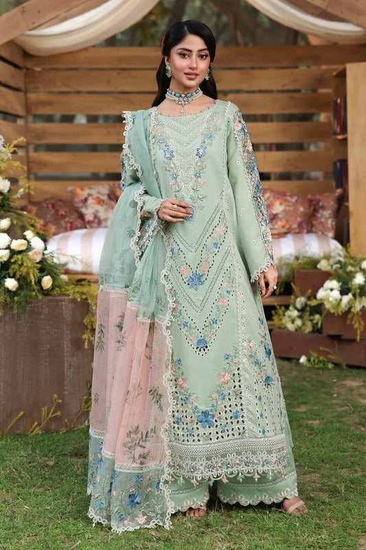 Sardinia - Luxury Lawn Embroidered 3 Piece Unstitched - SUMMER SAGE