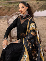 Bin Ilyas Mem Saab Black Luxury Lawn Collection SAHIBA