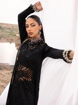 Bin Ilyas Mem Saab Black Luxury Lawn Collection SAHIBA