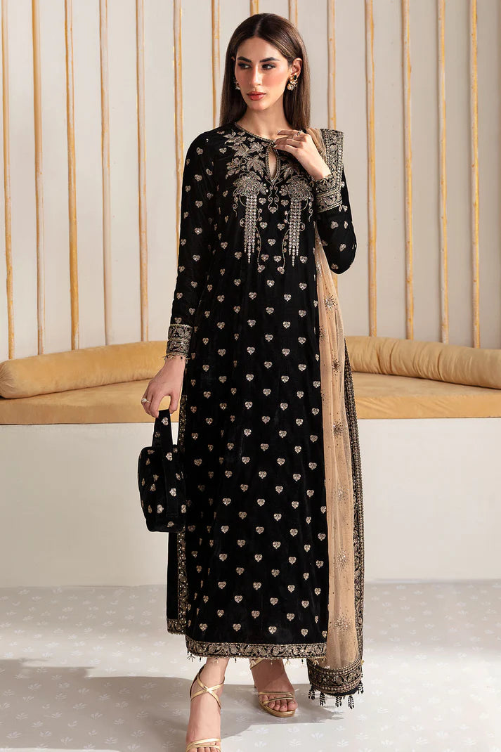 Jazmine Embroidered 3Pc Unstitched Velvet Formal VF-2014 Luxury Collection