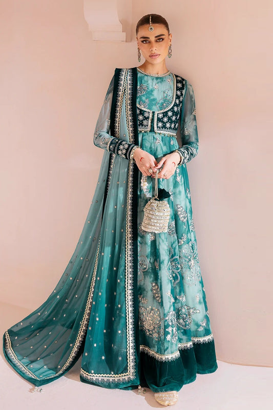 Jazmin - Luxury Chiffon Embroidered 3 Piece Unstitched - CVF D-06