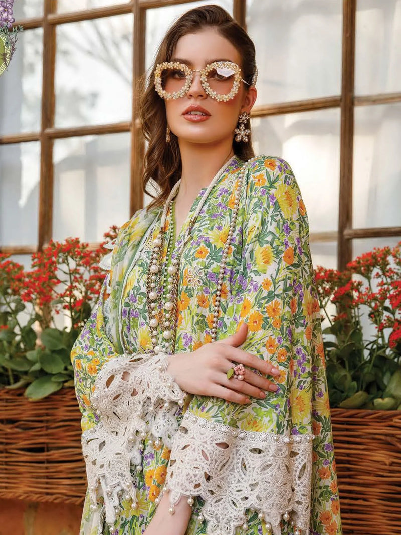 Maria.B M.Prints Lawn Unstitched Embroidered 3 Piece Suit MPT-1708-A