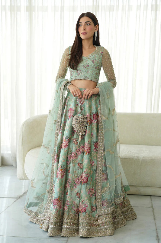 Faiza Saqlain - Luxury Silk Embroidered 3 Piece Unstitched - Rosabelle