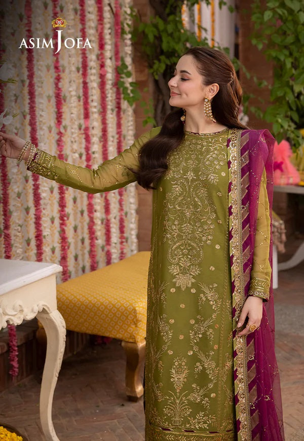 Asim Jofa Luxury Chiffon Embroidered Collection 3 Pcs AJMJ-16