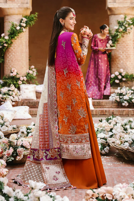 Nureh Jhoomro Embroidered Chiffon Unstitched 3Pc Suit NL-66 BANO