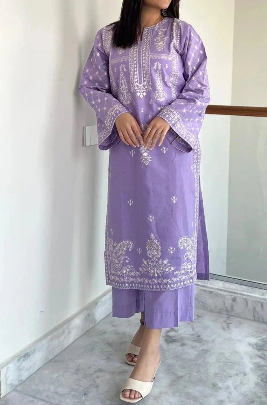 Pehnawa Elegant Lawn Embroidered 2 Piece Unstitched - Gulzaar