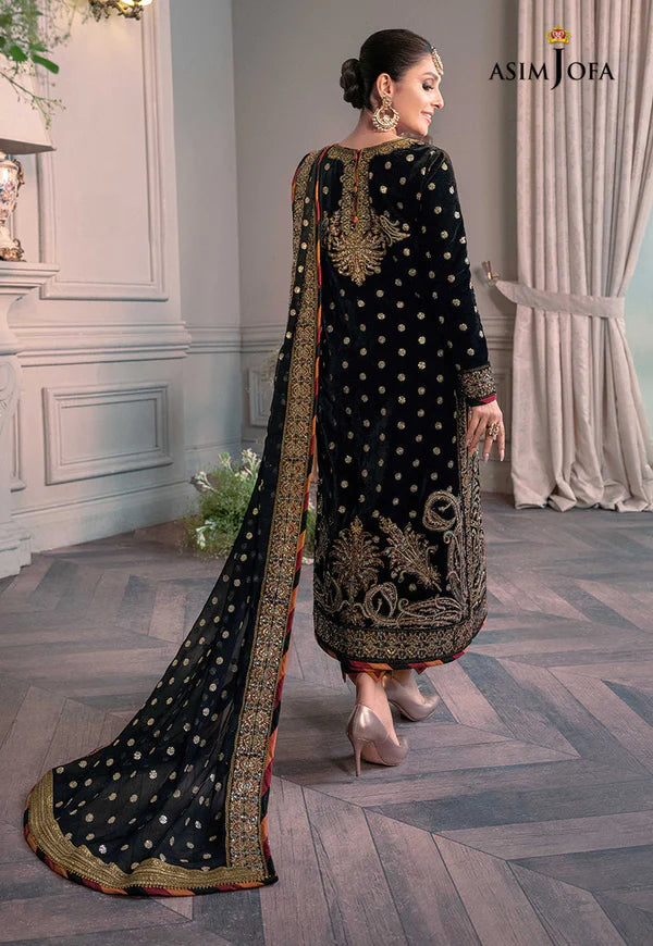 Asim Jofa - The Ayeza Edit Makhmal Royal Velvet Collection Unstitched 3 Pc - AJAM-02