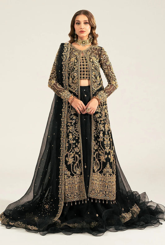 Kanwal Malik Luxury Organza Embroidered 3 Piece Unsticthed - Shahtaj