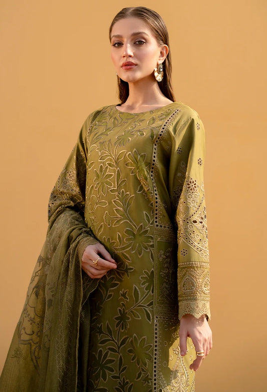 Mahnur - Luxury Lawn Embroidered Unstitched 3 Piece - Adrienne