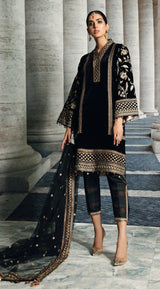 Velour De Luxe by Anaya Embroidered Velvet Unstitched 3 Piece Suit AKC20VL 04 CELIA - Winter Collection