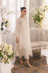 Azure Ensemble Luxury Chiffon Embroidered Collection Angelic Frost