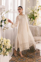 Azure Ensemble Luxury Chiffon Embroidered Collection Angelic Frost