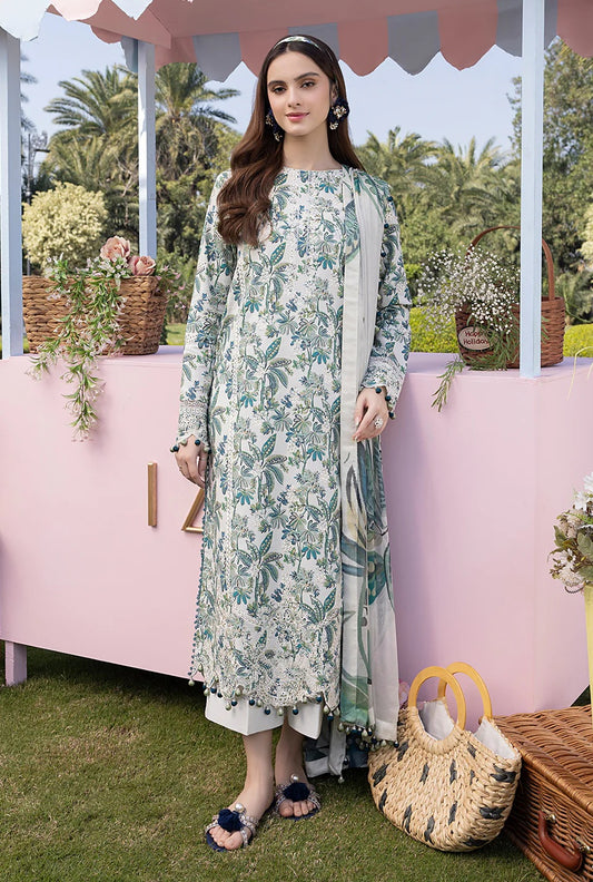 Izel - Luxury Lawn Embroidered 3 Piece Unstitched - Breeze