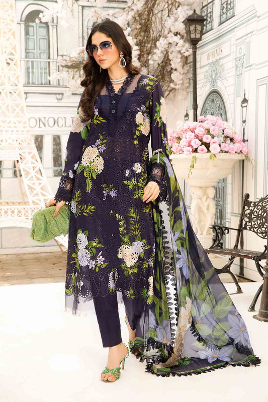 Maria.B Luxury Lawn Embroidered 3 Piece Unstitched - MPT-2602-B