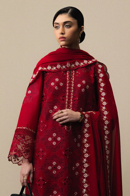 Zara Shahjahan - Lawn Embroidered 3 Piece Unstitched - D-08 AKARI