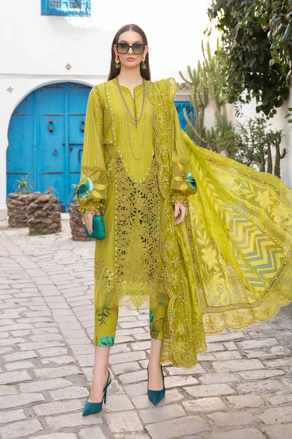 Maria.B Unstitched Embroidered Luxury Lawn 3Pc Suit D-2408-A