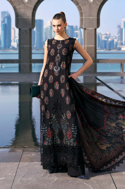 Maria.B Luxury Embroidered Jacquard Lawn Unstitched 3Pc Suit D-2605-B