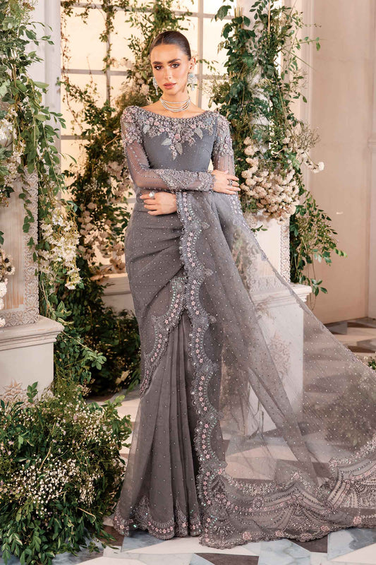 Maria.B Wedding Festive Organza Embroidered Saree BD 2902