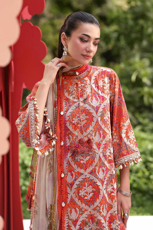 Maria B Luxury Embroidered Lawn 3Pc Unstitched Suit MPT - 3003 - A
