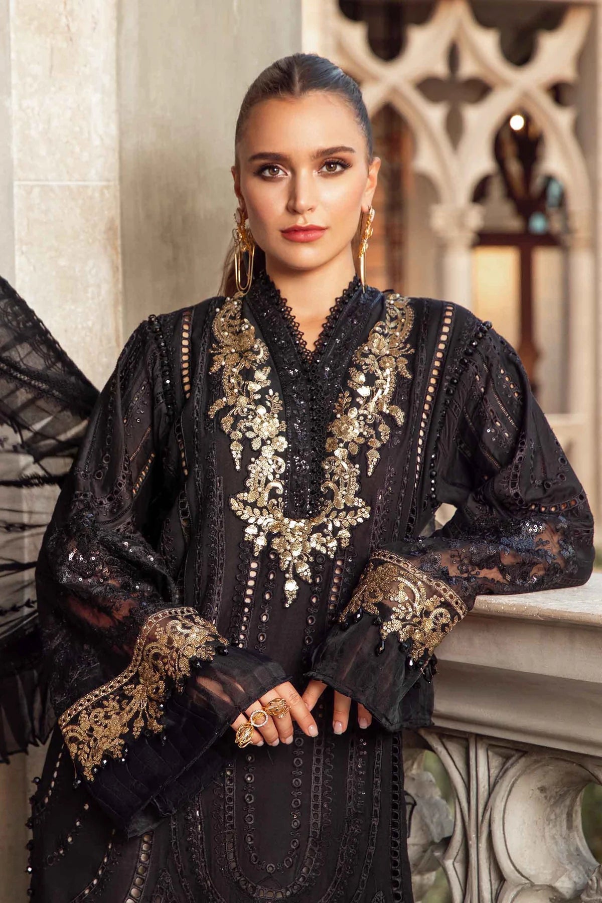 Maria.B Luxury Lawn Eid Ul Azha Collection Hit Code D-03 PURE LAWN