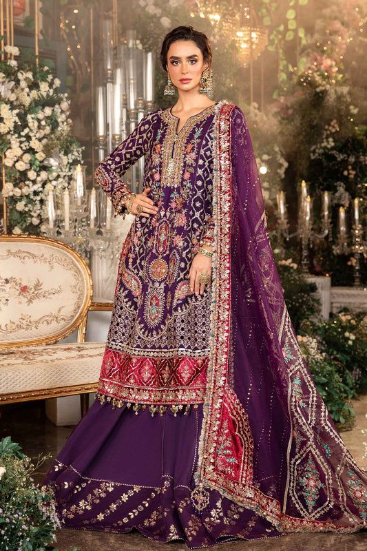Maria.B Luxury Embroidered Raw Silk 3 Piece Unstitched Suit BD-2903o