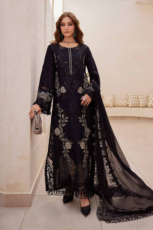Maria.B - Luxury Lawn Embroidered 3 Piece Unstitched - EL-25-03(pure chiffon duppatta)