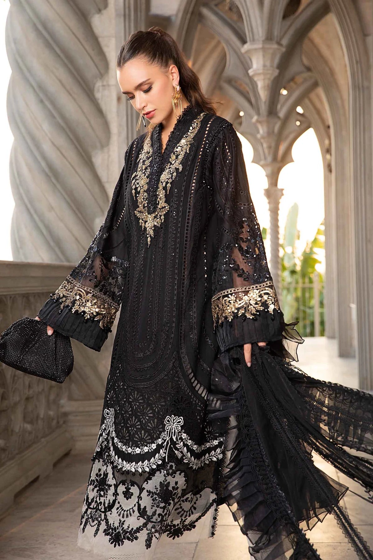 Maria.B Luxury Lawn Eid Ul Azha Collection Hit Code D-03 PURE LAWN