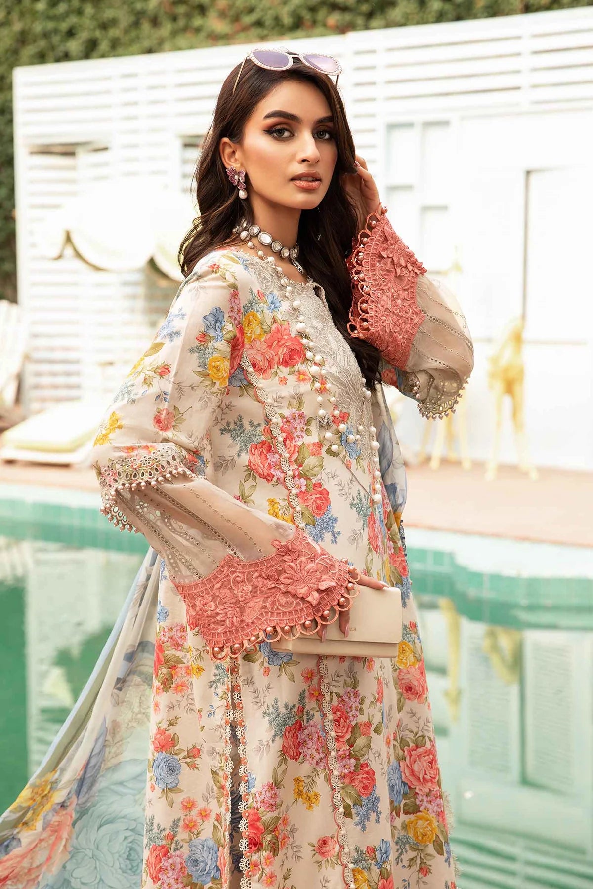 Maria.B Mprints 3 Piece Unstitched Printed Suit MPT-2204-A