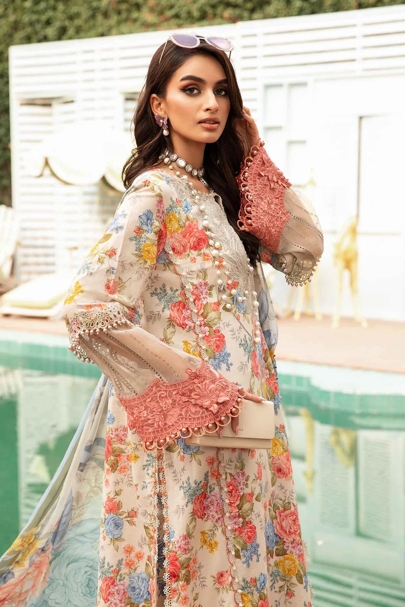 Maria.B Mprints 3 Piece Unstitched Printed Suit MPT-2204-A