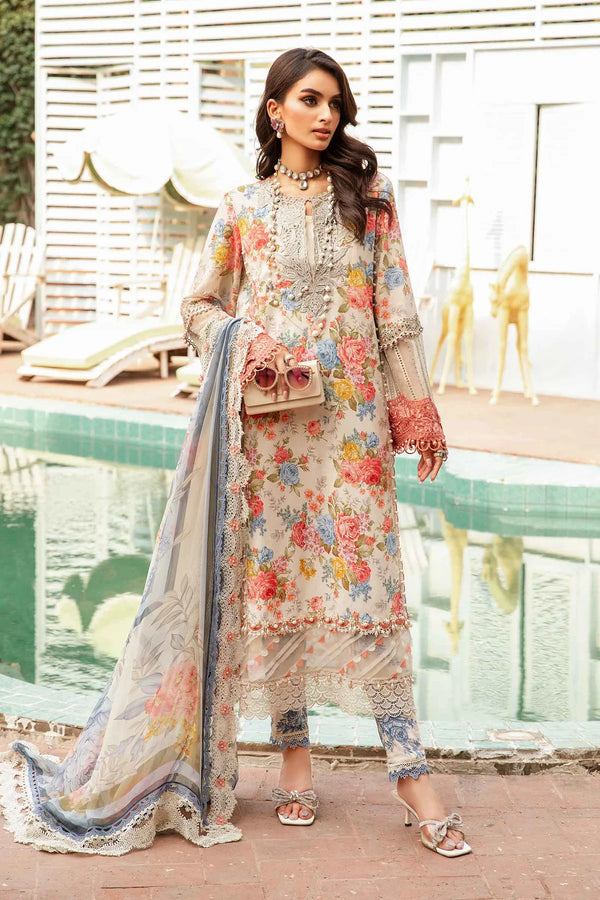 Maria.B Mprints 3 Piece Unstitched Printed Suit MPT-2204-A