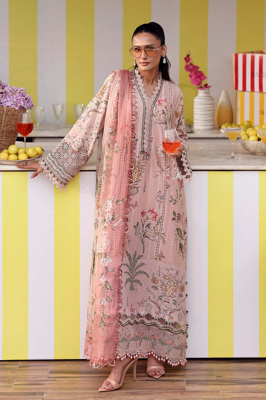 Maria B Luxury Embroidered Lawn 3Pc Unstitched Suit MPT - 3004 - A