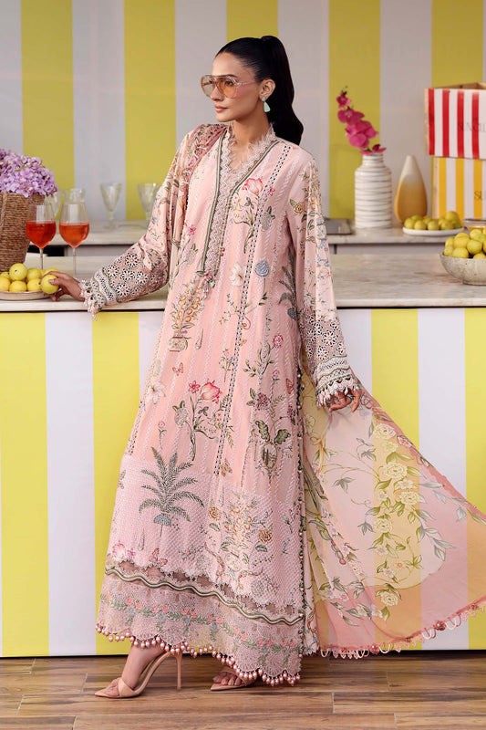 Maria B Luxury Embroidered Lawn 3Pc Unstitched Suit MPT - 3004 - A
