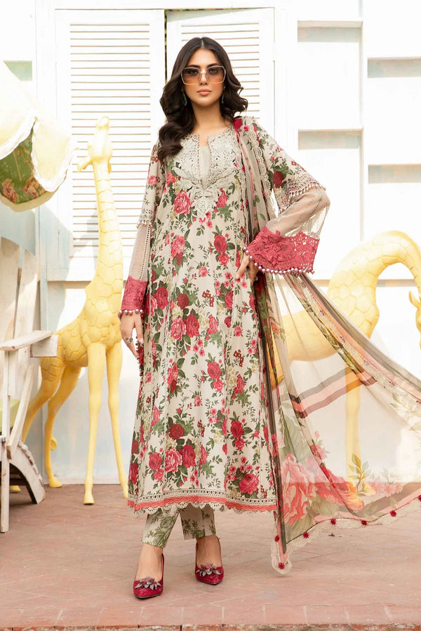 Maria.B Mprints 3 Piece Unstitched Printed Suit MPT-2204-B