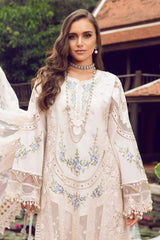 Maria.B Embroidered Lawn Suit Unstitched 3 Piece MB24E D-04 - Luxury Collection