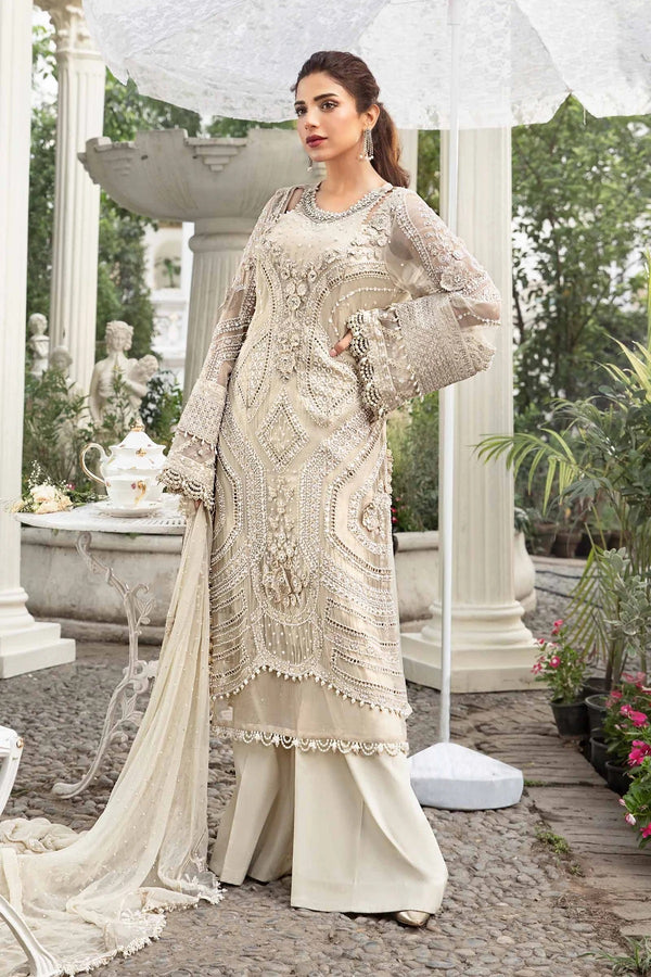 Maria.B Pure Chiffon Embroidered Hand Made Collection MPC-24-104