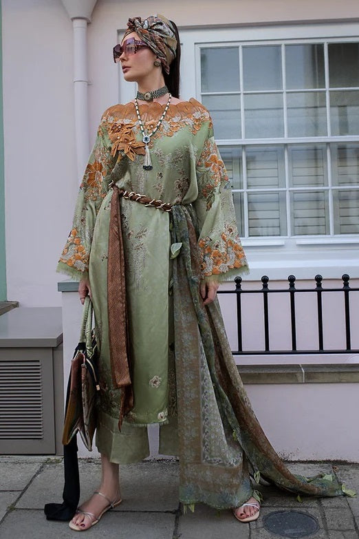 Sobia Nazir Embroidered Silk Suits Unstitched 3 Piece SN23SL D-07 - Formal Collection