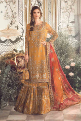 Mbroidered By Maria.B Embroidered Organza Suits Unstitched 4 Piece MB23MW D7 - Luxury Collection