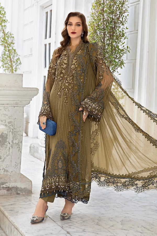 Maria.B Chiffon Embroidered Hand Made Collection MPC-24-108