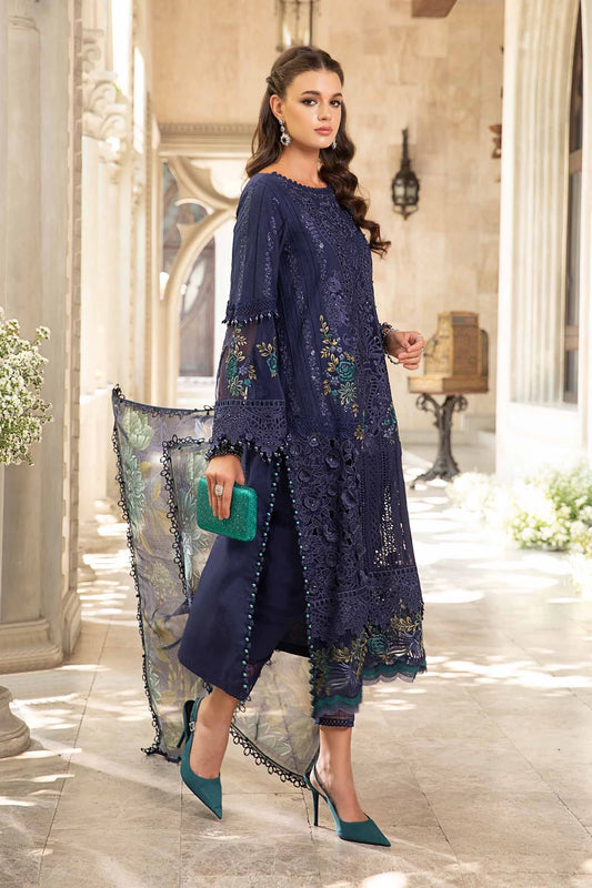 Maria.B Embroidered Luxury Lawn Unstitched 3Pc Suit EL-24-09