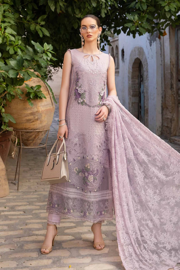 Maria.B Unstitched Embroidered Luxury Lawn 3Pc Suit D-2411-B